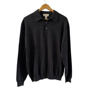Pronto Uomo Merino Wool Sweater Men’s Size L | Charcoal Gray Pullover